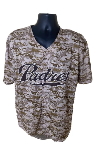 San Diego Padres Shirt Mens XL Short Sleeve  Jersey #27 Kemp Desert Camo Cover