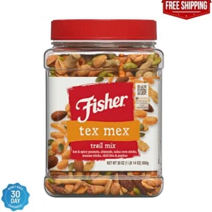Fisher Snack Tex Mex Trail Mix, Hot and Spicy Peanuts,Almonds,Pepitas ,30 Ounces - Picture 1 of 8