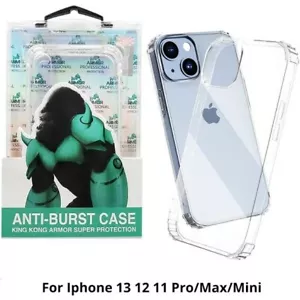 For iPhone 5,6,7,8,X,XR,XS MAX,11s,12s,13s, Anti Burst Clear Protective Case - Picture 1 of 3