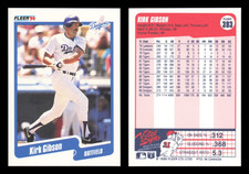 1990 Fleer Canadian MLB Baseball #393 Kirk Gibson - Los Angeles Dodgers