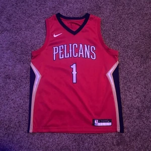 ZION WILLIAMSON New Orleans PELICANS Replica Fanatics MEDIUM Jersey NBA Red - Picture 1 of 3