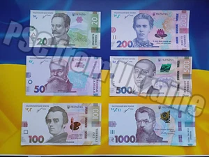 Ukraine FULL SET  6 everyday banknotes 20,50,100,200,500,1000 UAH Hryven UNC - Picture 1 of 2