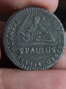 1759 German States Cathedral 3 Pfennig Antique Coin - Picture 1 of 5