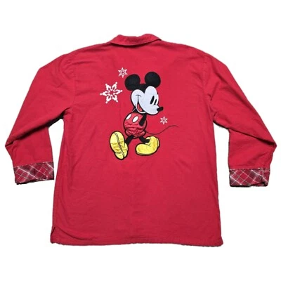 Mickey & Co. de colección Camiseta Top Pijama Top Talla L Roja Disney Mickey Mouse Abotonada Foto 1 de 4