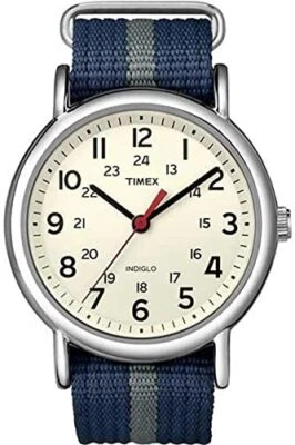 Timex Unisex T2N654 Weekender 38 mm azul/gris raya - Imagen 1 de 4