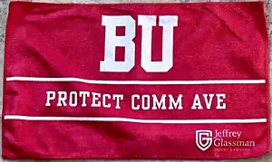 BOSTON UNIVERSITY ATHLETICS RALLY TOWEL PROTECT COMM AVE BU HOCKEY BASKETBALL !! - Picture 1 of 3