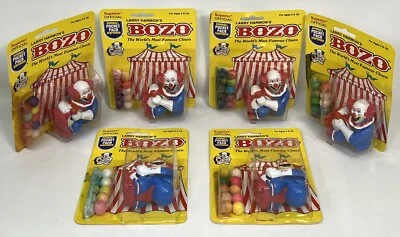Lot of 6 Vintage 1987 Superior Toy Larry Harmon's Bozo Gumball Pocket Dispenser - Image 1 of 4