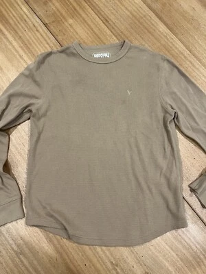 Camisa American Eagle Para Hombres Térmica Tejida Gofre AE Legend Calce Atlético Talla M Tostada Foto 1 de 4