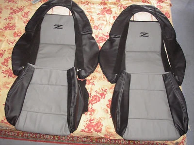 for Nissan 300ZX /Z32 (1990-1999) Lether Replacement Seat Cover Black/Light Grey - Image 1 of 4