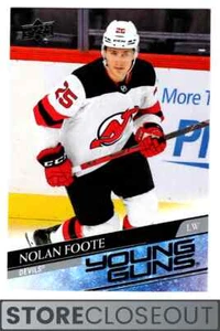 2020-21 Upper Deck #729 Nolan Foote Rookie Young Guns RC New Jersey Devils - Picture 1 of 2