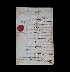 Royal Colonial Governor Barbados Jamaica British India Royalty Wax Seal Document - Picture 1 of 24