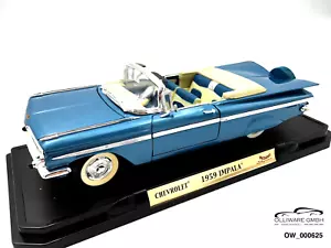 1:18 Road Signature - Chevrolet 1959 IMPALA sin estuche en placa inferior - azul - Imagen 1 de 9