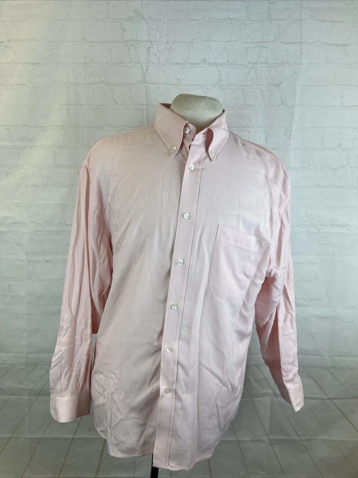 Bobby Jones Men's Pink Solid Cotton Dress Shirt SIZE L $108 - Image 1 of 4