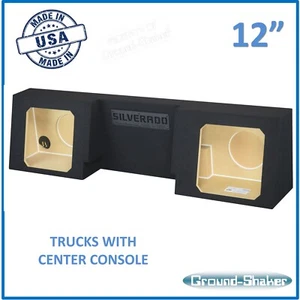 Chevy Silverado Regular Cab / Single Cab 12" Dual Sub Box Subwoofer Enclosure - Picture 1 of 4