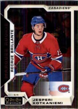 2018-19 O-Pee-Chee Platinum Jesperi Kotkaniemi Rookie #180