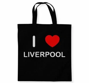 Liverpool I Love Tote Bag Reusable Cotton Shopping Bag - Picture 1 of 8