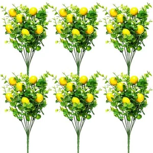 Lemon Decorations Artificial Lemon Branches Yellow Fake Vivid Decor for Kitch... - Picture 1 of 6