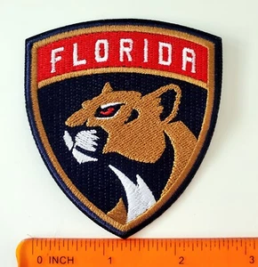 FLORIDA PANTHERS NHL NATIONAL HOCKEY LEAGUE LOGO EMBROIDERED IRON ON PATCH - Picture 1 of 2