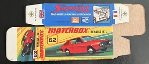 Matchbox Superfast #62 Renault 17TL ‘74-‘76 Type I Repro Box  - Picture 1 of 2