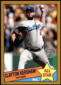 Clayton Kershaw 2020 Topps 1985 35th Anniversary All-Stars 5x7 Gold #85AS-49 /10