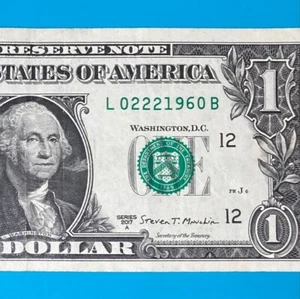 February 22, 1960 : L 02221960 B $1 One Dollar Bill BIRTHDAY Note - Picture 1 of 3