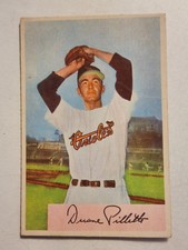 1954 BOWMAN DUANE PILLETTE CARD #133 BALTIMORE ORIOLES BASEBALL CARD