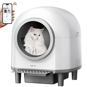 OMCPET Self Cleaning Cat Litter Box Odor Removal Auto Litter Box 100+10L 35lbs - Picture 1 of 10