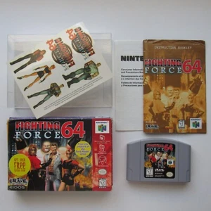Fighting Force Nintendo 64 N64 100% Complete In Box CIB w/ Tattoos Game Manual - Picture 1 of 21