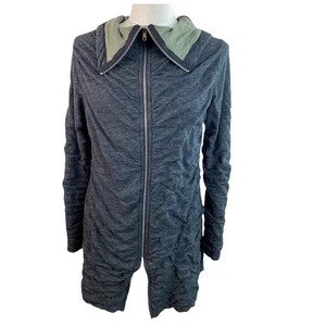 Cardigan donna Trouble At The Mill grigio maglia raccolta maglione morbido full zip med - Foto 1 di 9