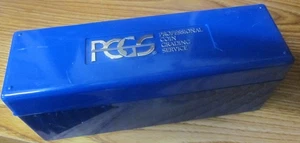 One (01) Genuine Plastic PCGS Coin Holder Slab Storage Box Blue-Used. - Picture 1 of 2