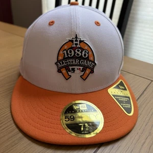 Men's New Era White/Orange Houston Astros 1986 MLB All-Star Game 7 5/8 Hat Offic - Foto 1 di 13