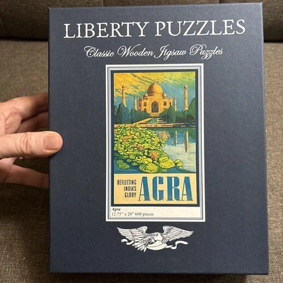 Puzzle Liberty in legno 608 pezzi, AGRA, INDIA - Taj Mahal, completo - Immagine 1 di 4