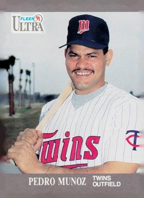 1991 Ultra #192 Pedro Munoz Minnesota Twins Rookie - Image 1 of 2