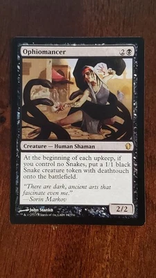 Ophiomancer Commander 2013 EX/LP #84 MTG Magic the Gathering Creature Rare Black - Image 1 of 2