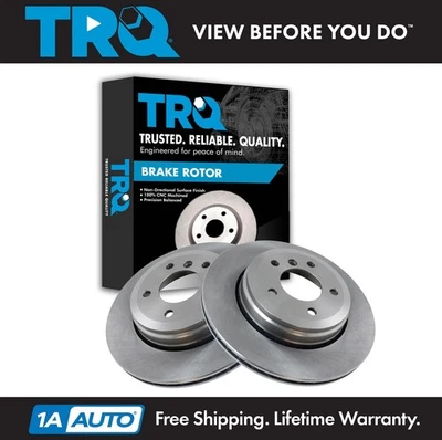 TRQ Rear Brake Rotors Set For 2004-2007 BMW 525i 2008-2010 528i 530i - Image 1 of 4
