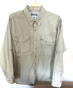 Columbia Omni-Shade PFG Herren MED beige Langarm belüftet Angelhemd - Bild 1 von 12