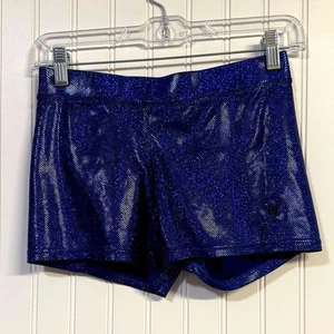 Varsity Spirit Sparkly Blue Women's Shorts Size S Cheer Practice Wear - Picture 1 of 5
