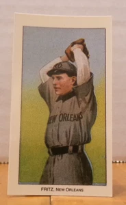 TARJETA DE BÉISBOL DE COLECCIÓN TOBACCO REIMPRESIÓN 1988 OLD MILL CHARLIE FRITZ NUEVA ORLEANS - Imagen 1 de 2
