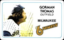 1981 Perma-Graphic Superstar Credit Cards (125- prefix) Gorman Thomas Milwaukee