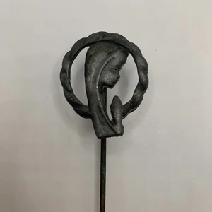 Young Virgin Mary Bookmark Vintage Rustic Metal  - Bild 1 von 6