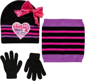 Nickelodeon Girls JoJo Siwa Winter Hat, Gaiter, and Gloves Set, Kids Ages 4-7 - Picture 1 of 7