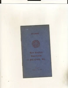 New England Association of Fire Chiefs By-Laws 1959, Free Shipping - Picture 1 of 2