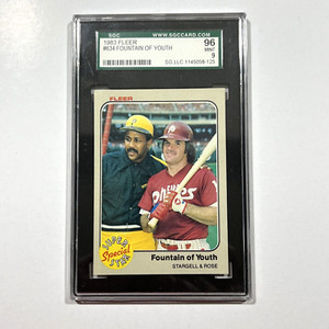 1983 Fleer #634 Fountain Of Youth Willie Stargell / Pete Rose - SGC MINT 9