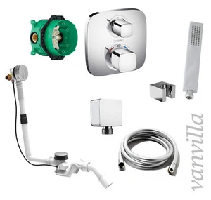 vanvilla Wannenset Handbrause mit Wannenarmatur Hansgrohe Unterputz HG57 poliert - Bild 1 von 5
