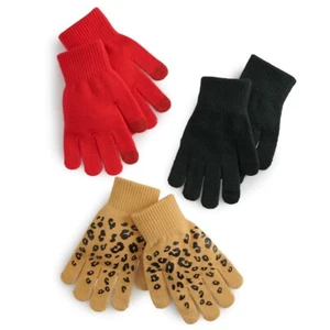 Women's SO Cheetah Tech Gloves Set (3 Pack) Touch Screen Text Friendly Free Ship - Picture 1 of 1