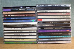 JAZZ Music CD Lot of 28 - Classics Nat King Cole Ella Fitzgerald Fats Domino - Picture 1 of 15