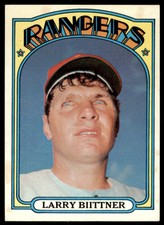 1972 Topps Larry Biittner  VG+ RC Texas Rangers #122
