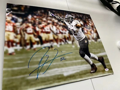 Ray Lewis Signed 16x20 Photo Baltimore Ravens  / PSA COA - Image 1 of 4