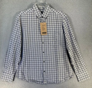 Tru Fit Shirt Men's Medium Gray Plaid Long Sleeve Flannel Button Down NEW - Picture 1 of 16