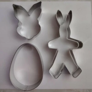 Juego de 3 piezas cortadoras de galletas de huevo Rabbit Bunny Pascua - Imagen 1 de 6